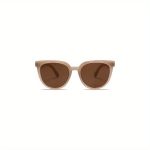 Trendy Cat Eye Round Fashion Glasses for Women - Protection, Sleek Brown Frame with Lightweight Design, Includes Cleaning Cloth & Case, Perfect for Outdoor Activities, Stylish Glasses