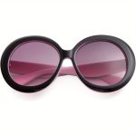 ADE WU Women's Oversized Round Fashion Glasses - Vintage 1960s 1970s Large Round Frames, Protection, Wide Glasses for Maximum Coverage - Retro Classic Cinema Style (No Accessories Needed) - Ideal for Beach, Driving, Everyday & Special Events, Bold Eyewear